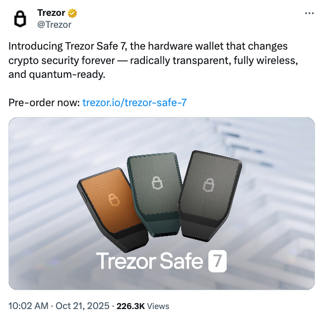 Ledger And Trezor Release 2025 Hardware Wallets: Key Updates 3 Trezor, Ledger, Hardware Wallet, Quantum Computing, Self Custody, Companies