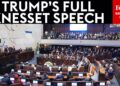 FULL REMARKS: Trump Celebrates Hostage Release And Gaza Peace Deal In Address To Israel's Knesset