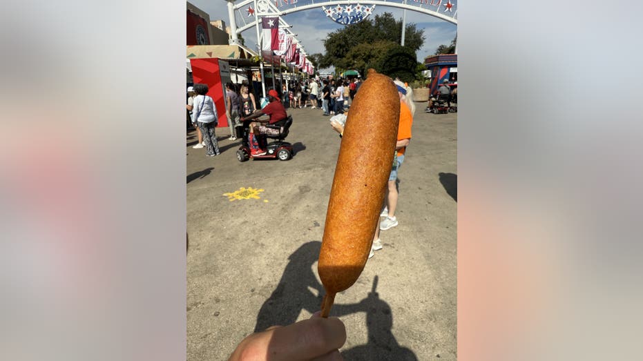 From cotton candy-covered bacon to mustard beer: The most unique eats at the 2025 State Fair of Texas 15 A Fletcher's corny dog hot dog on a stick.