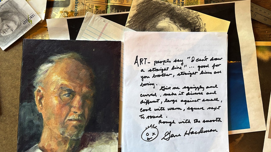 Gene Hackman's deeply personal art collection and awards head to auction, months after actor’s death 14 Gene Hackman estate paintings and handwritten notes.