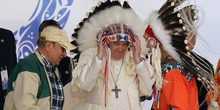 Pope returns 62 artifacts to Indigenous peoples from Canada as part of reckoning with colonial past Pope returns 62 artifacts to Indigenous peoples from Canada as part of reckoning with colonial past