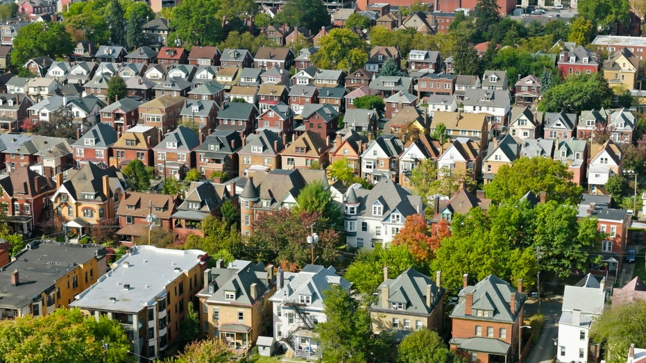 This is the most affordable city in the US 3 Aerial image of Victorian houses in Pittsburgh.